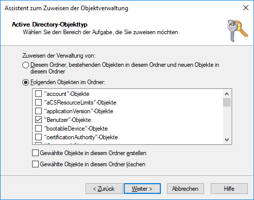 5 Benutzer Objekte